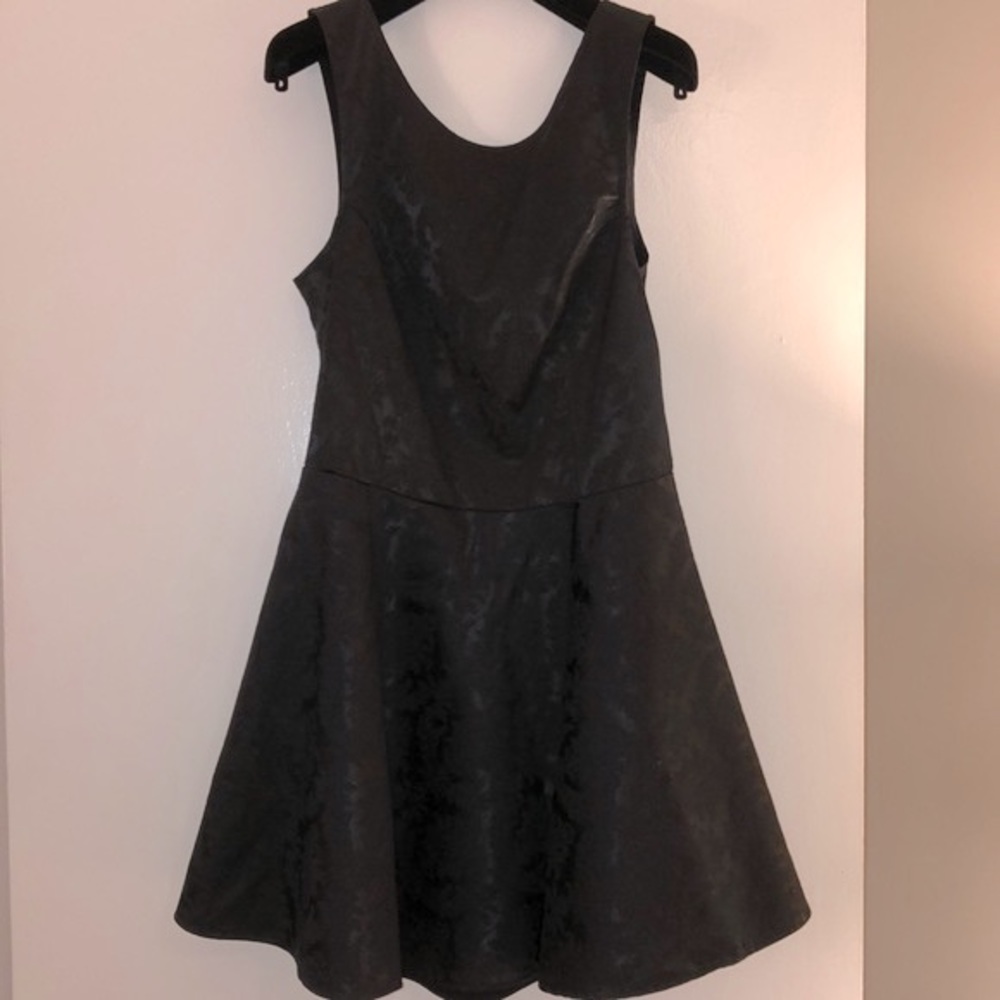Black Jacquard Tank Dress